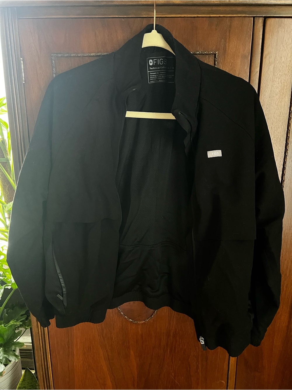 Figs Women’s Black Bomber Jacket - Minimal Tech Design